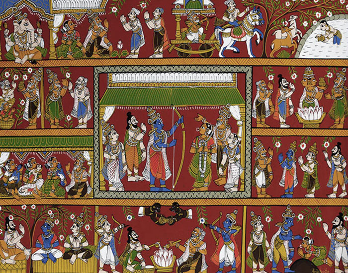 Cheriyal Scroll Painting