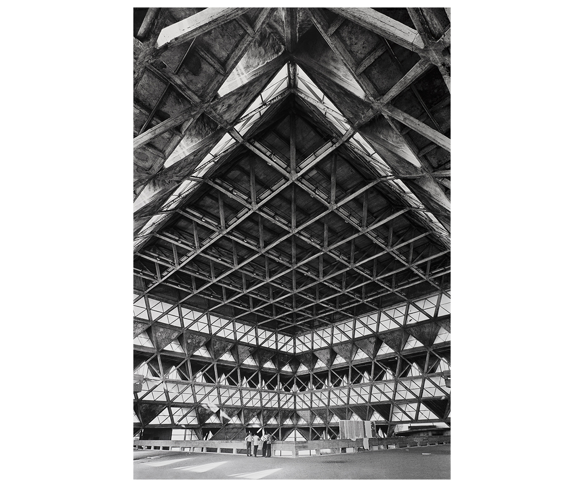 Photographic pigment print of the Hall of Nations by Madan Mahatta