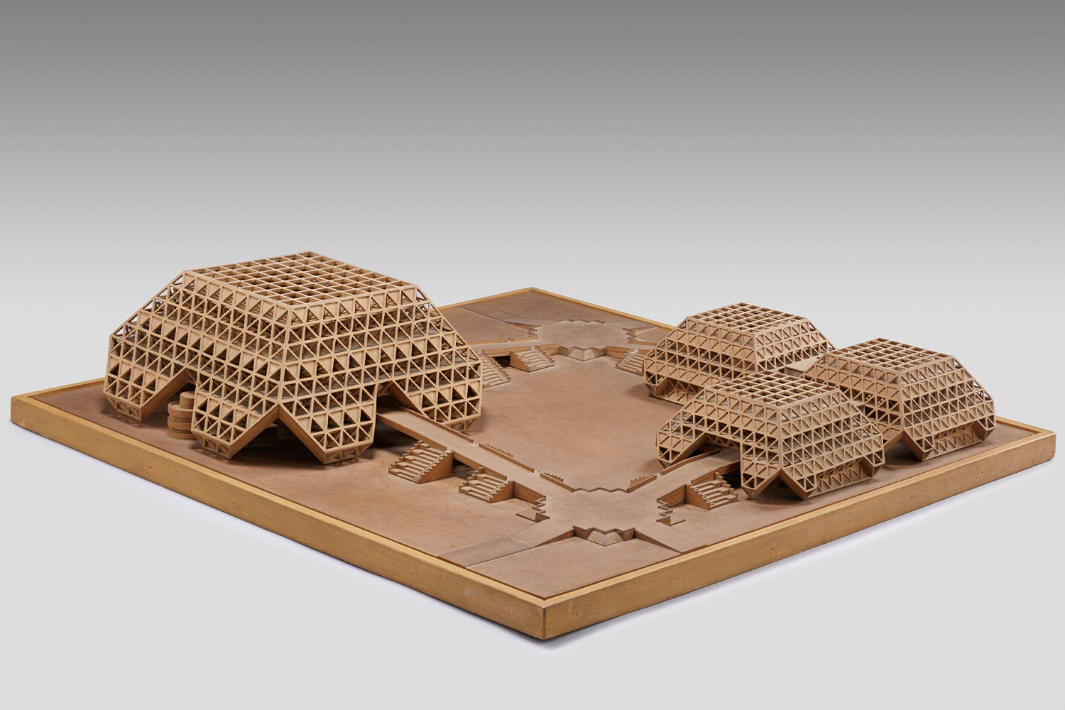Architectural model of the Hall of Nations and Halls of Industries complex