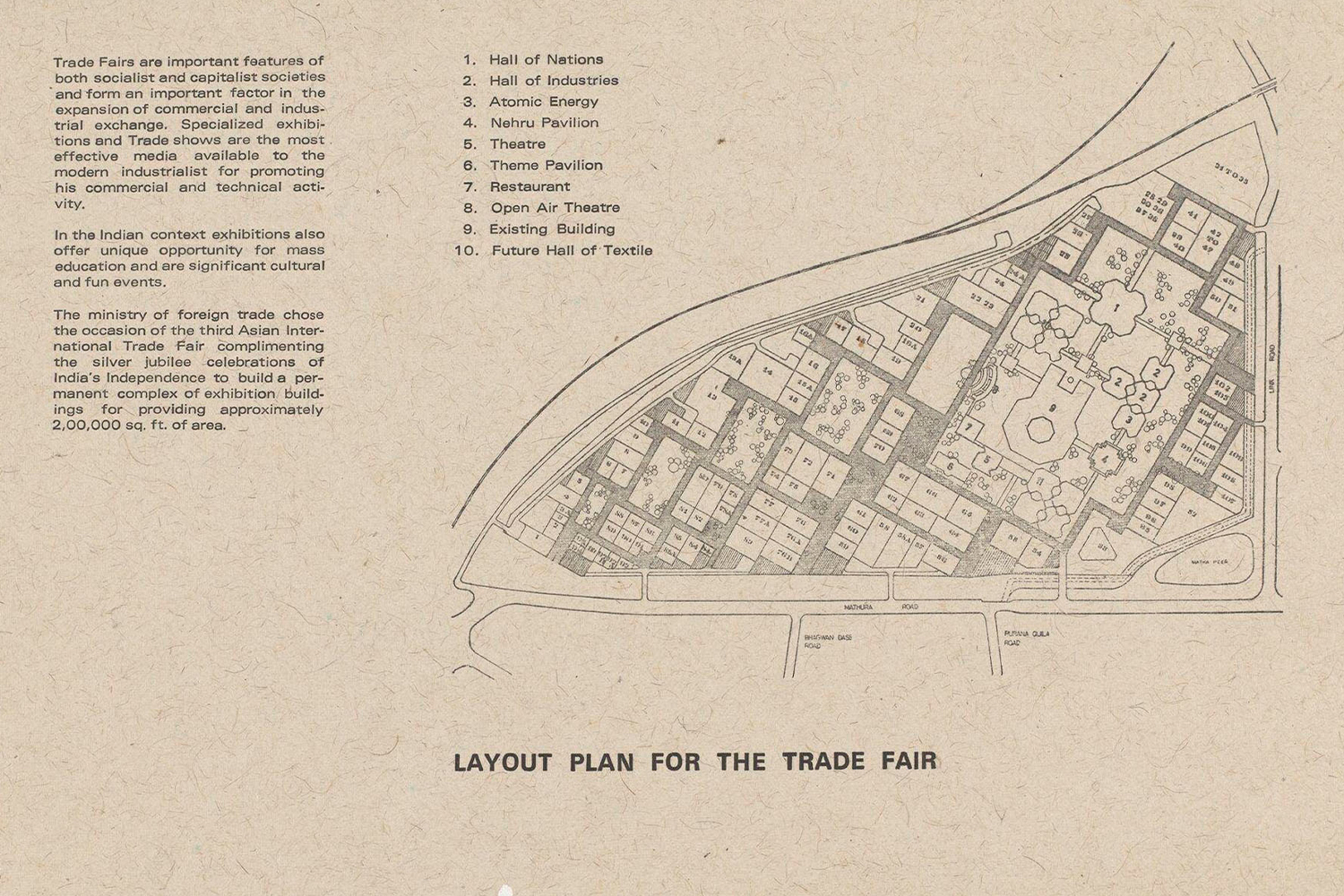 Layout plan for India International trade fair at Pragati Maidan