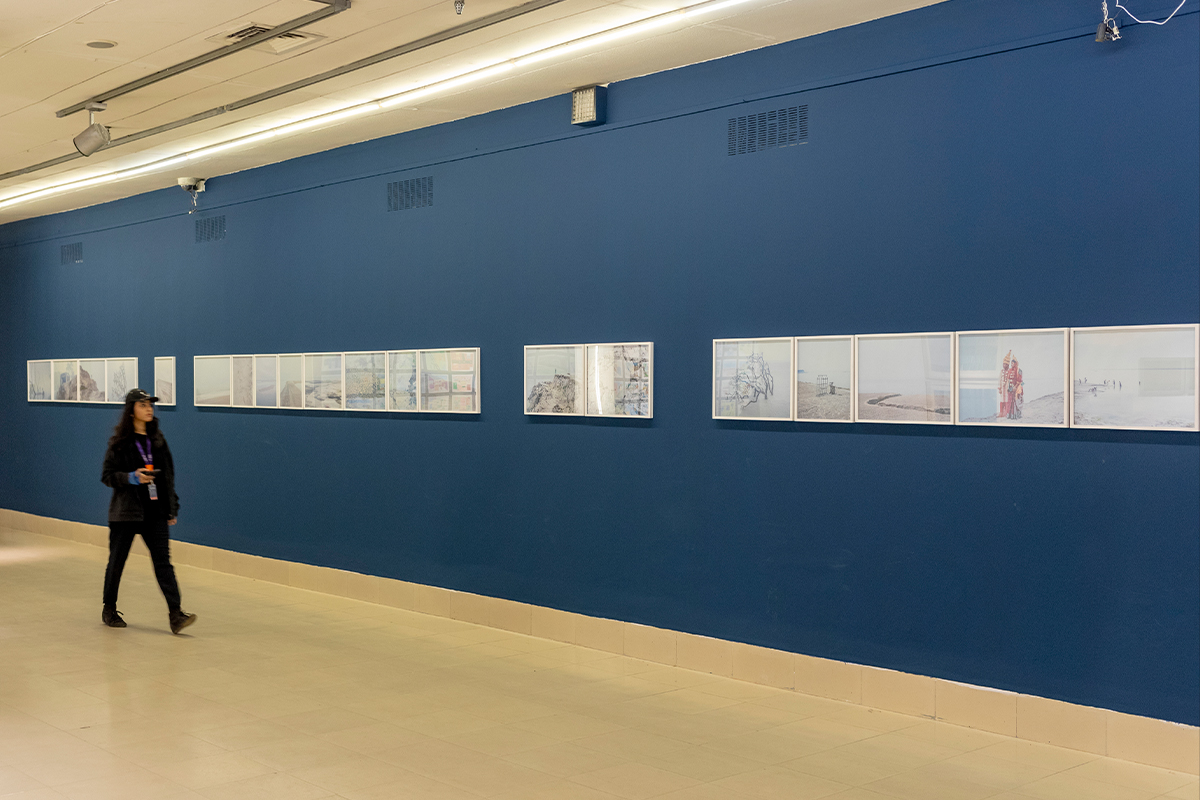 Photograph of an installation titled 'To Enter the Sky' at the Dhaka Art Summit