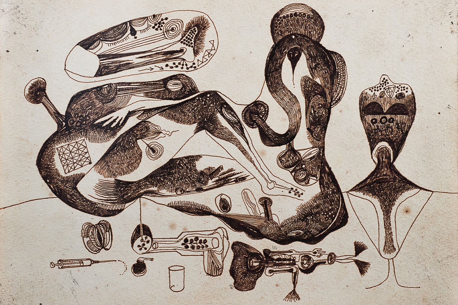 Painting by Jeram Patel titled Hospital Series