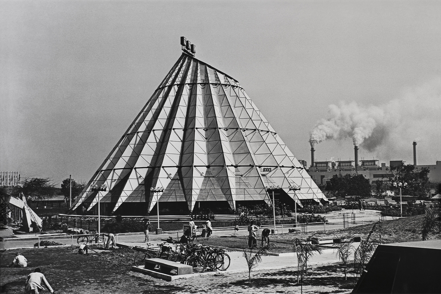 Archival print by Madan Mahatta of the DCM Pavilion built by Jasbir Sawhney