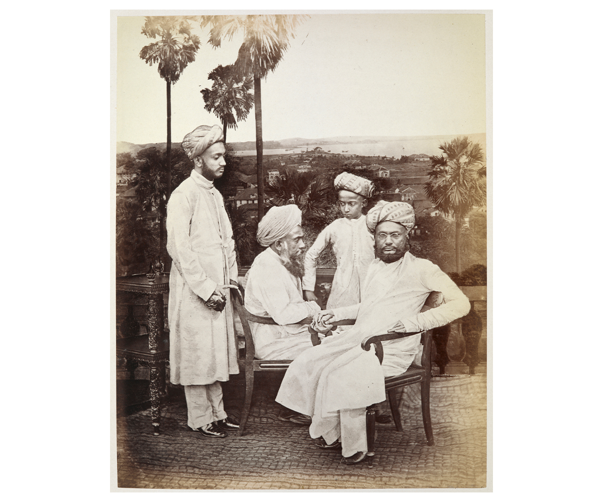 Mid-19th century photograph by William Johnson showing a group of men from Bombay