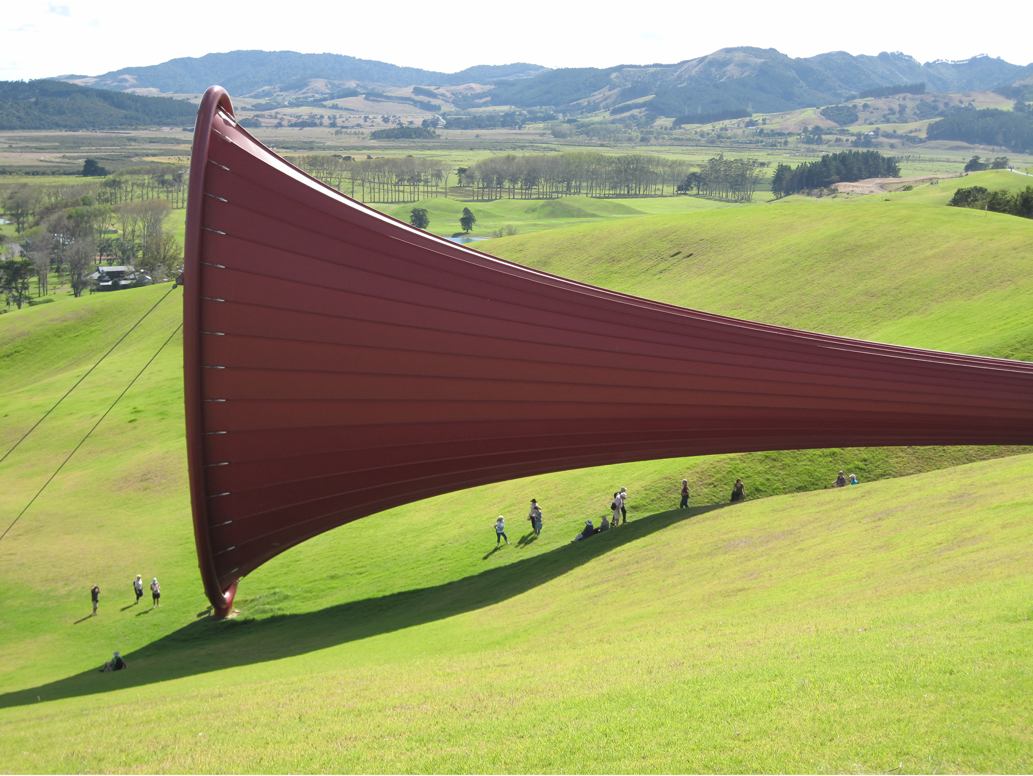 Photograph of the installation titled Dismemberment, Site 1 by Anish Kapoor