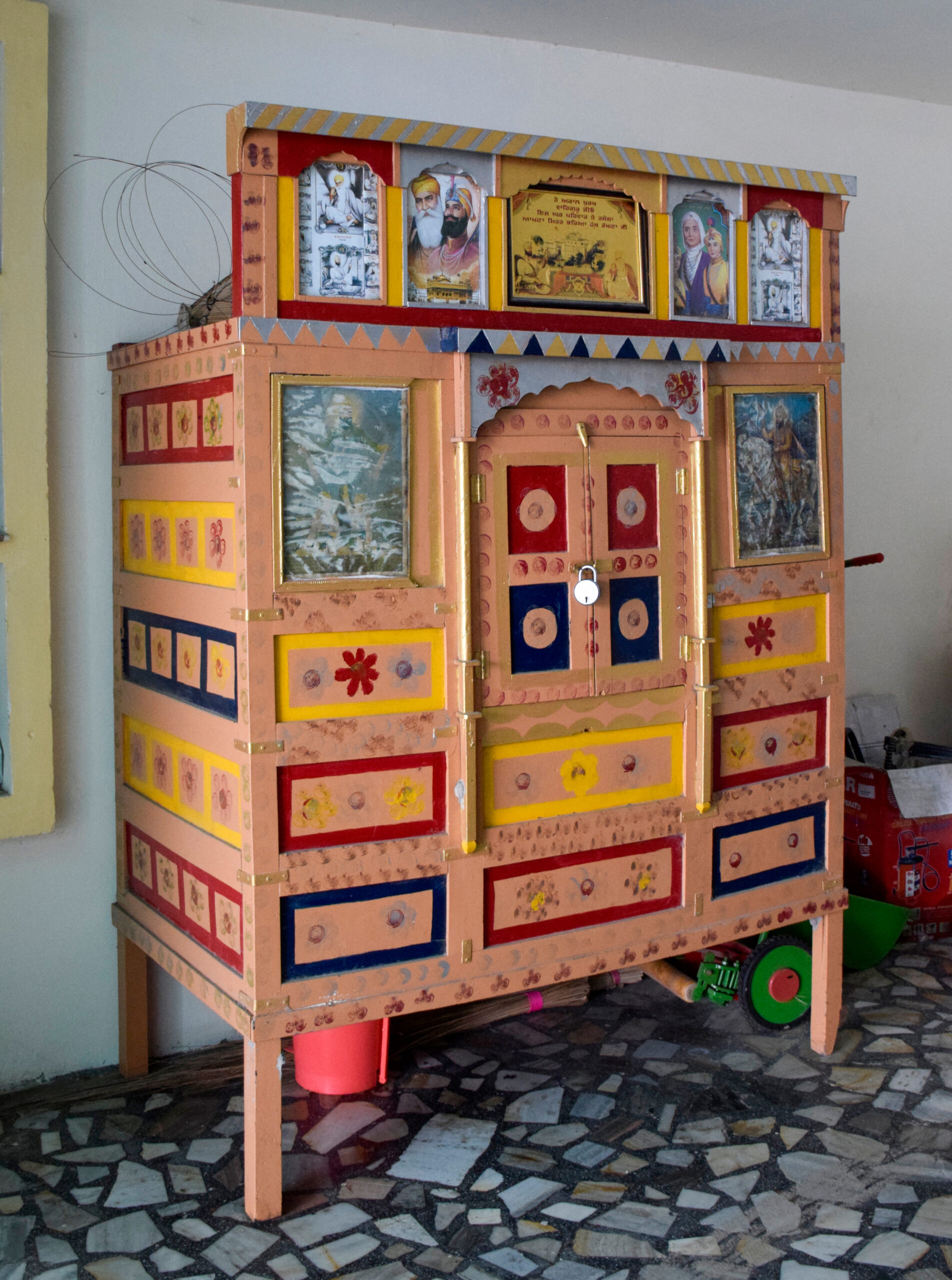 Photograph of a painted sandook