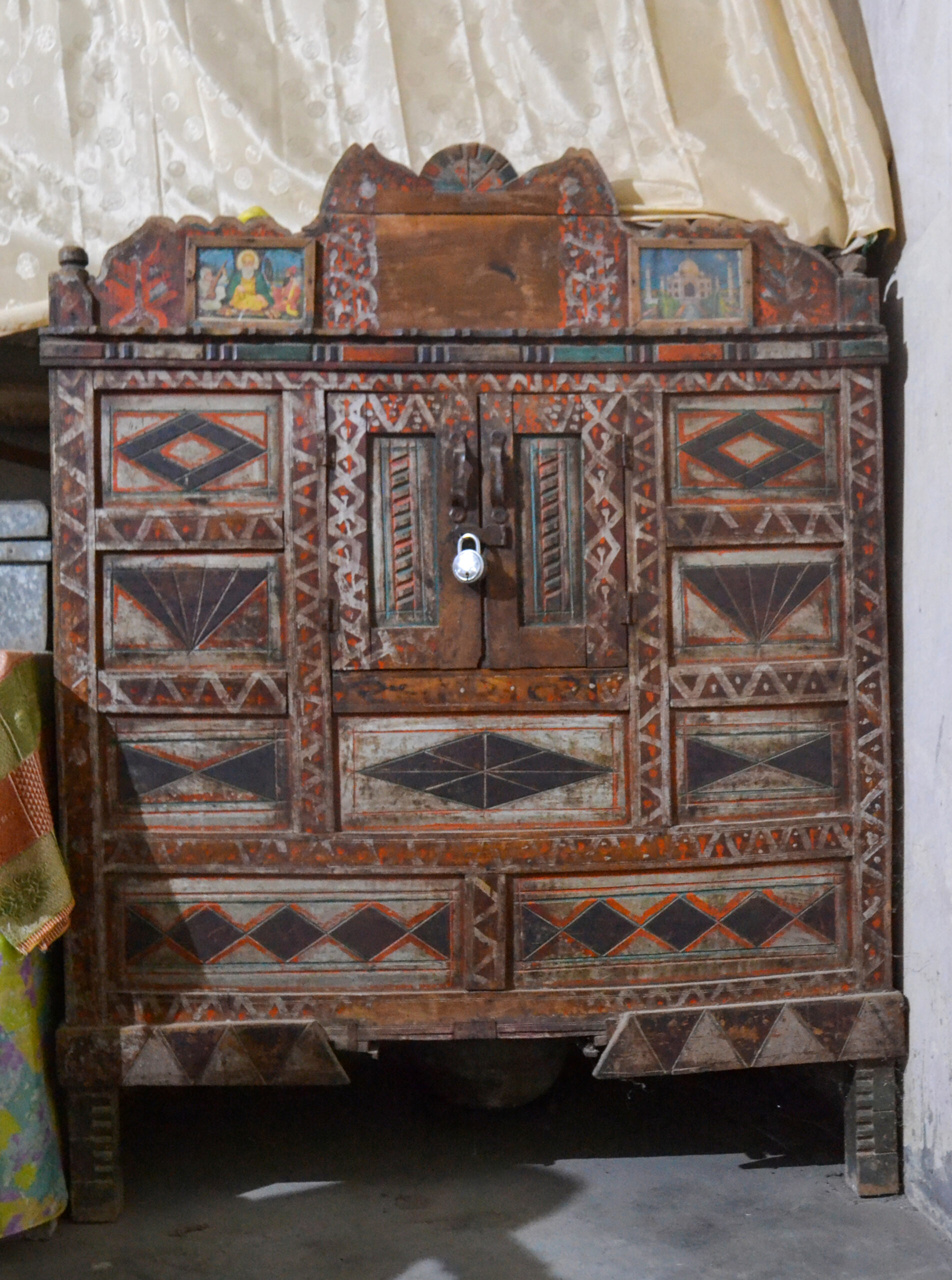 Photograph of a painted sandook