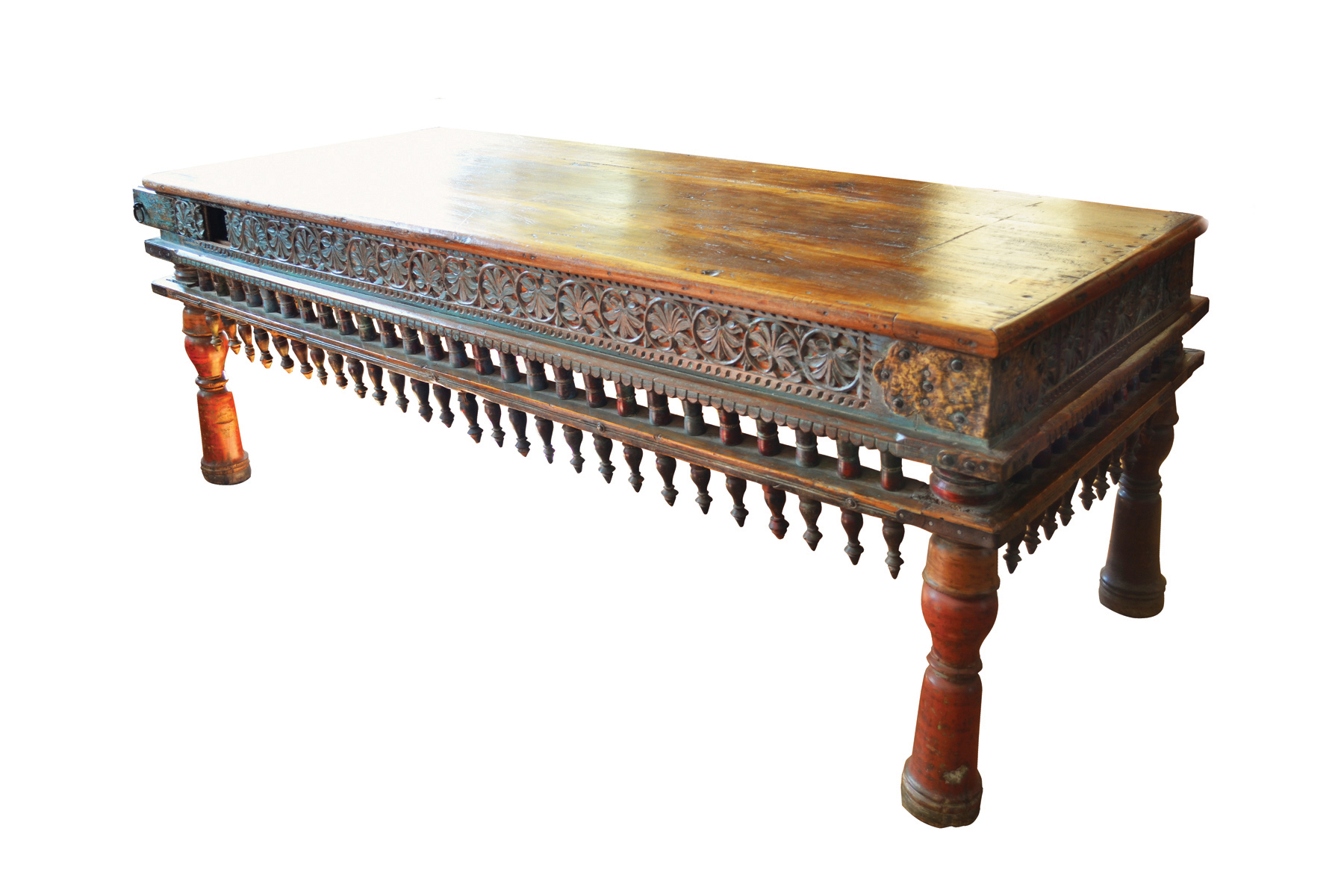Photograph of a takhat from the South Asia Collection in Norwich