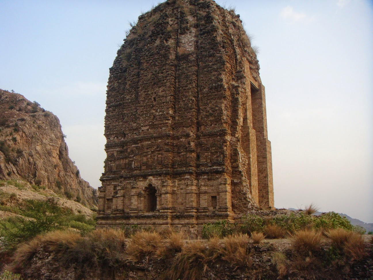 Photograph showing the northern facade of the larger of the two Amb Temples in Khushab, Pakistan