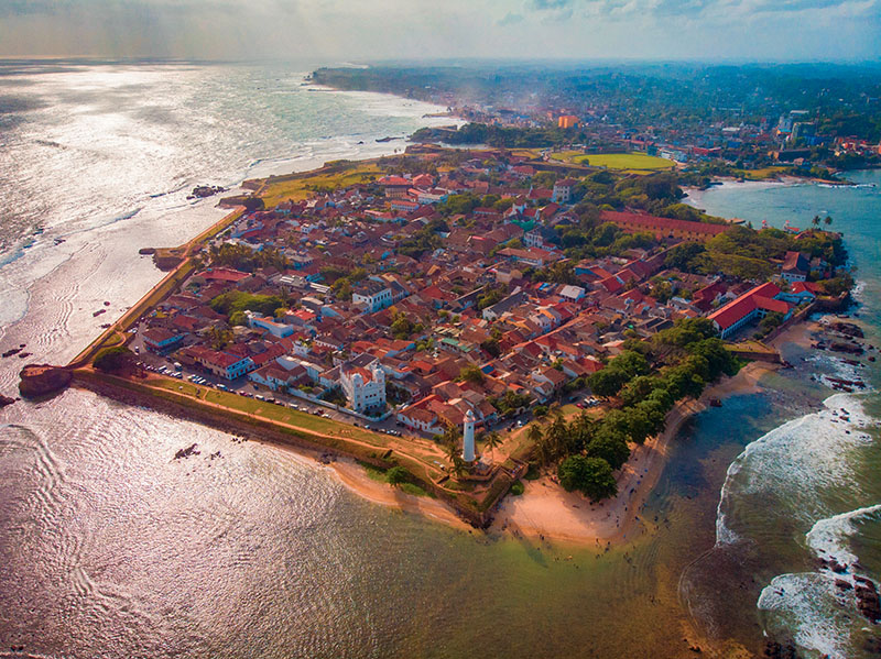 Photograph showing the aerial view of Galle Fort