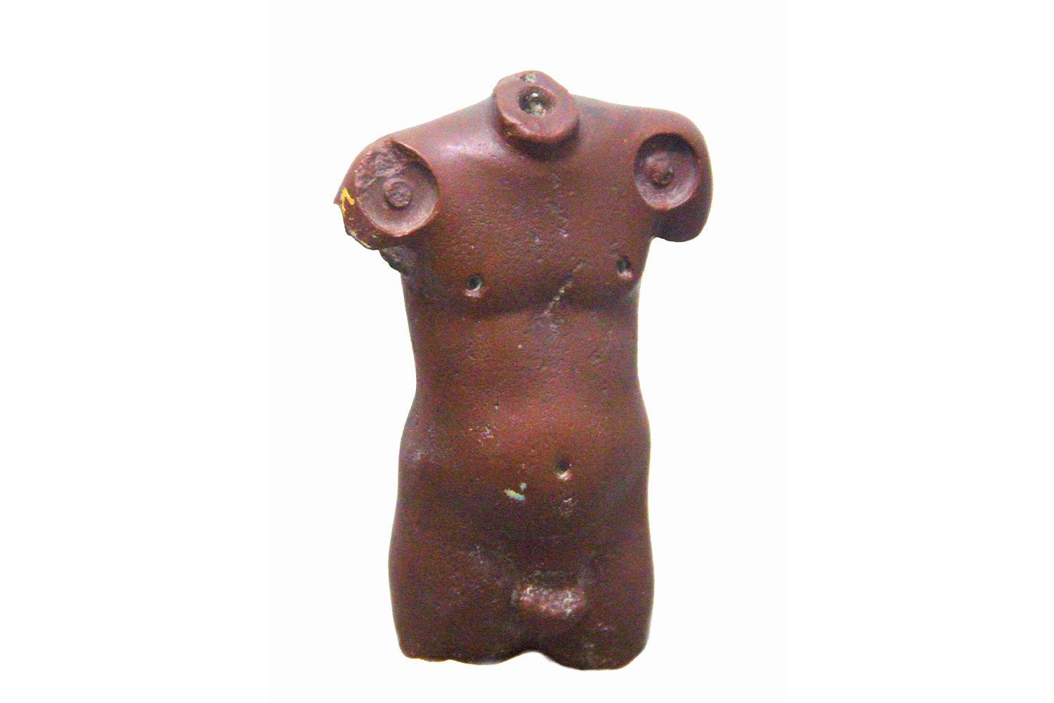 Photograph of the red jasper male torso from Harappa