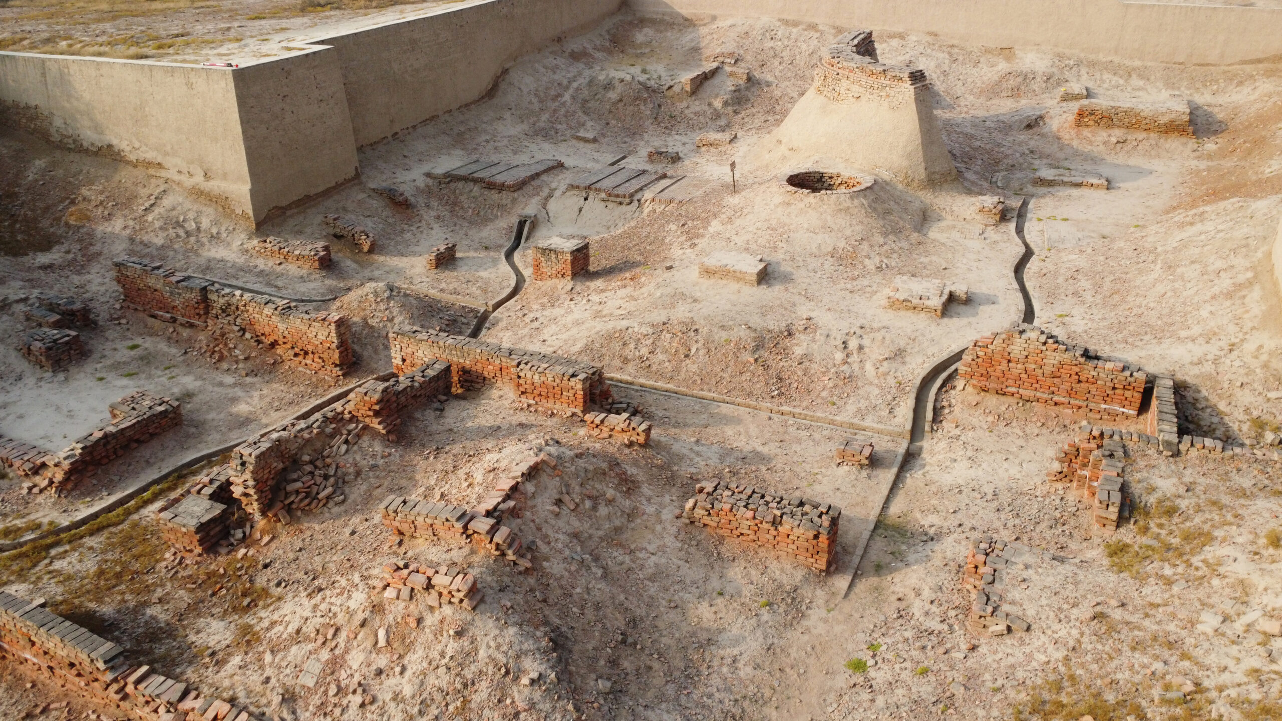 Photograph showing the ruins at Mound AB in Harappa