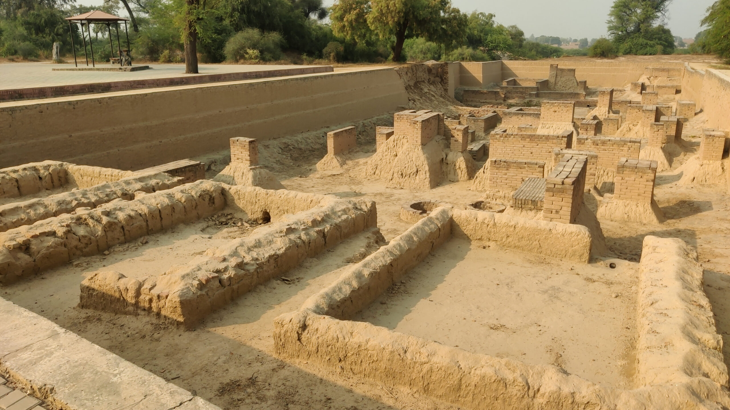 Photograph showing the ruins at Mound F in Harappa