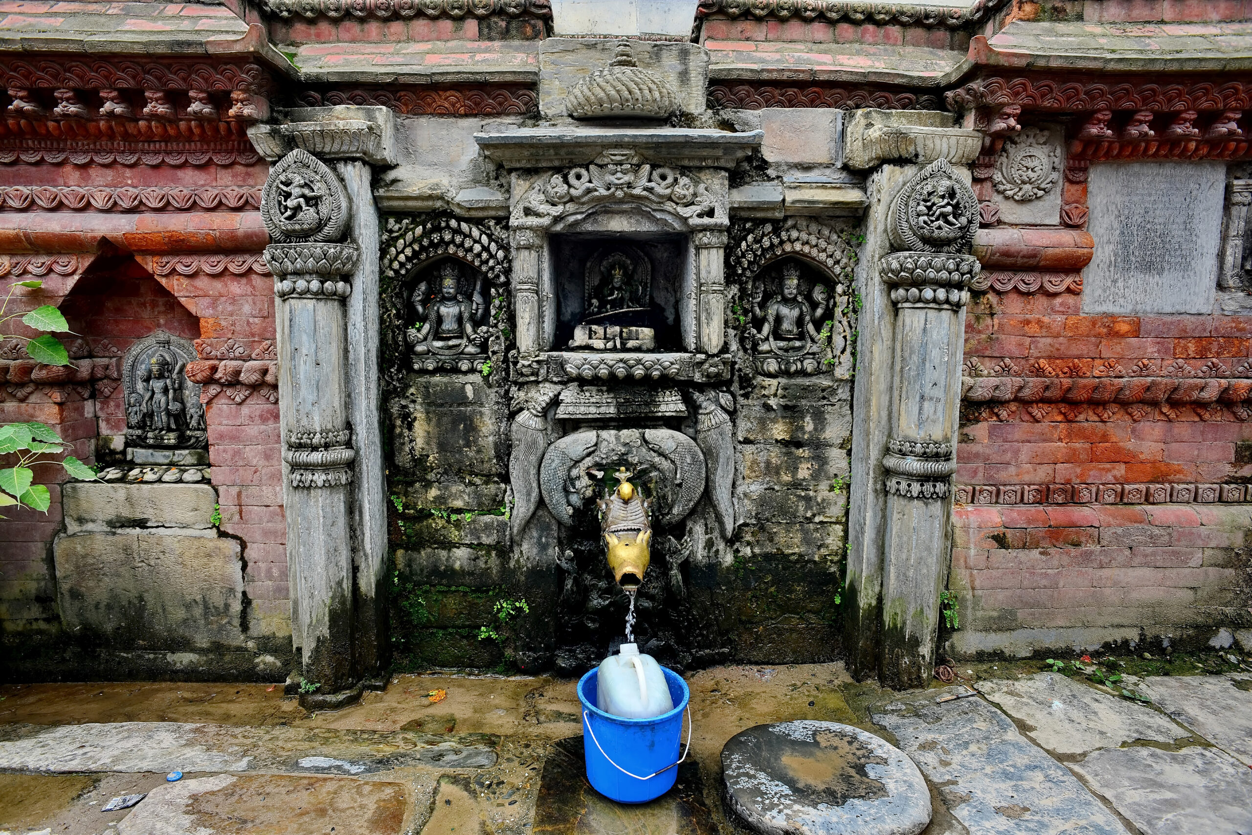 Photograph of the Sundhara hiti or Lho hiti in Lalitpur, Nepal