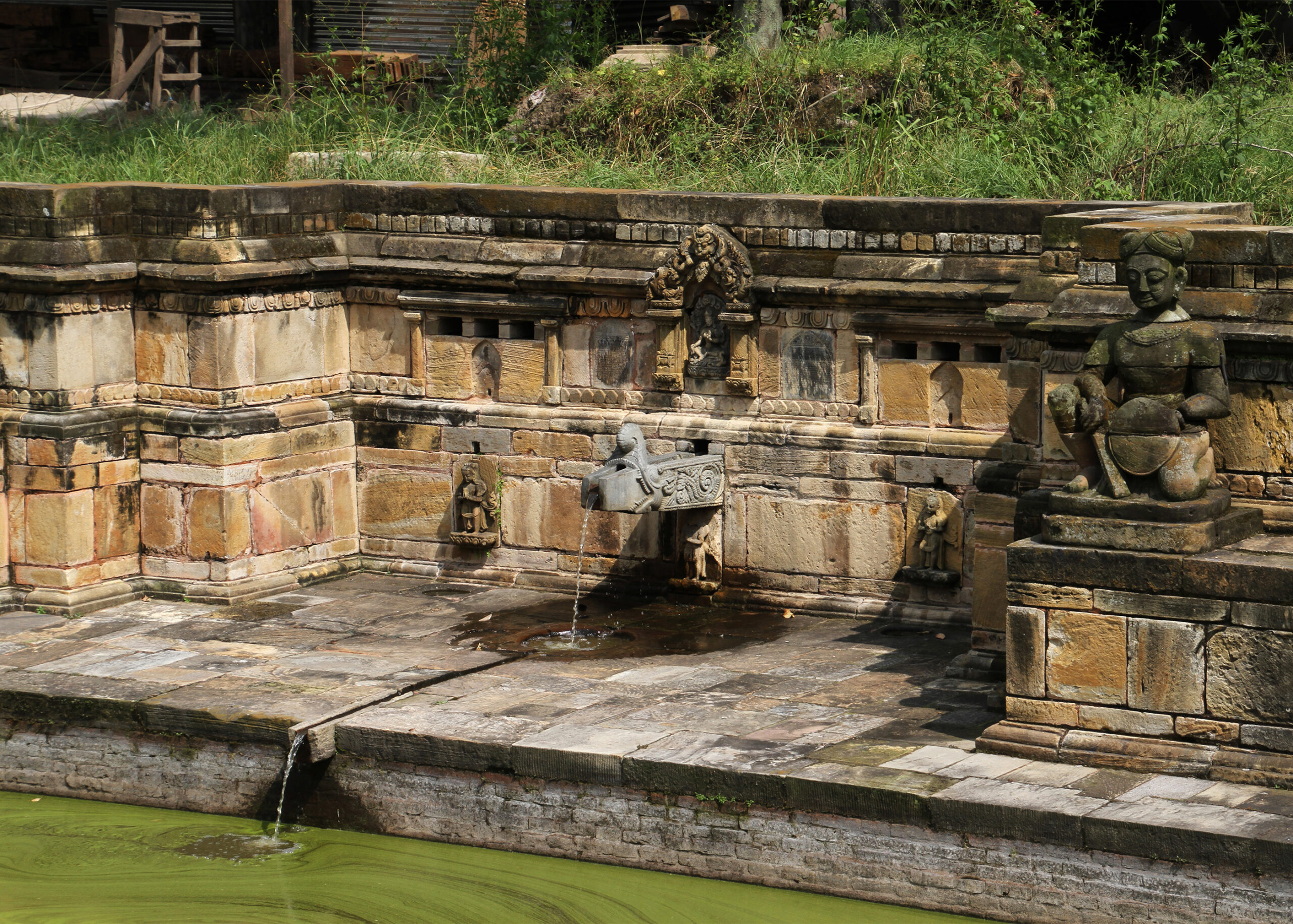 Photograph of the 15th century Bhandarkhal or Bhanakha hiti in Lalitpur, Nepal