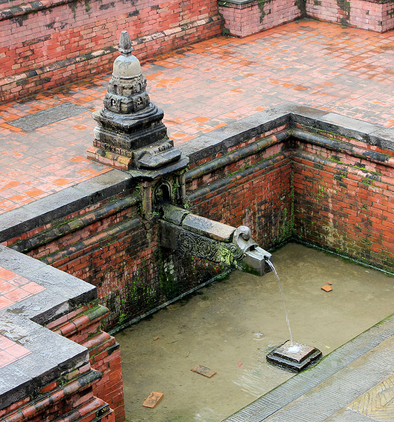Photograph of the Nagbahal hiti in Lalitpur, Nepal