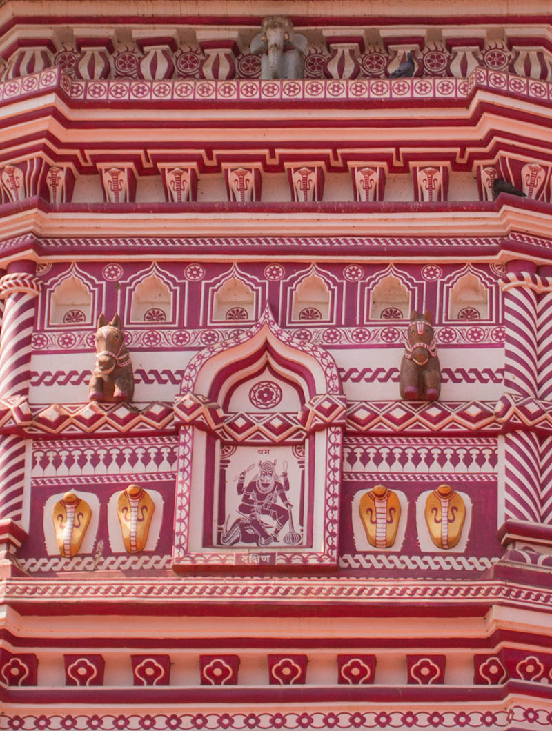Photograph of kavi murals at the Church of Our Lady of the Rosary in Goa