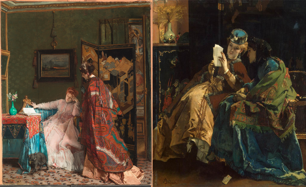 Belgian Painter Alfred Stevens shawl paintings