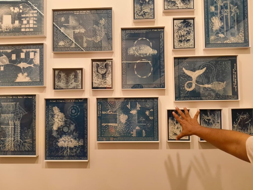 cyanotypes at Parag Tandel's 'Salted Caviar' exhibition