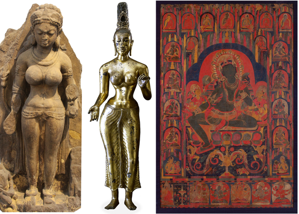Three versions of Buddhist Tara from India, Sri Lanka and Tibet