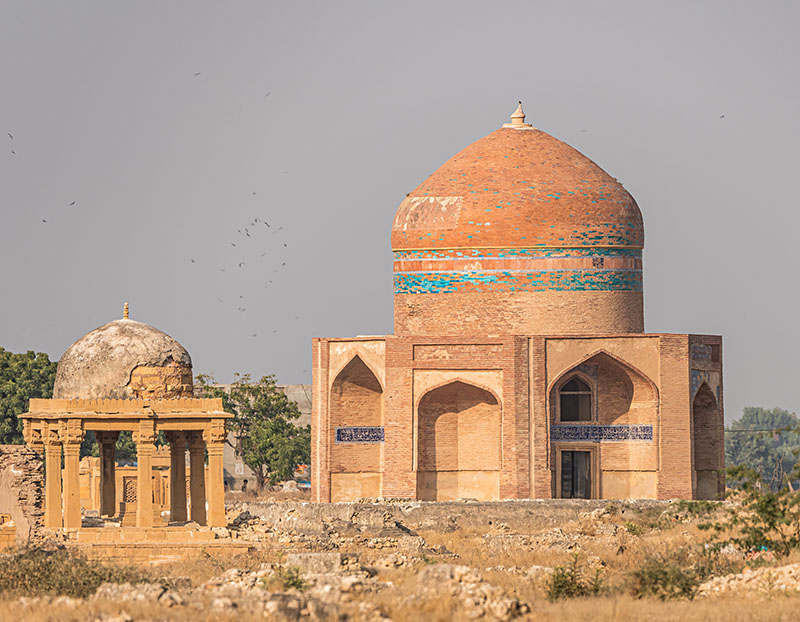 Photograph of the tomb of Ibrahim Tarkhan at Makli Necropolis