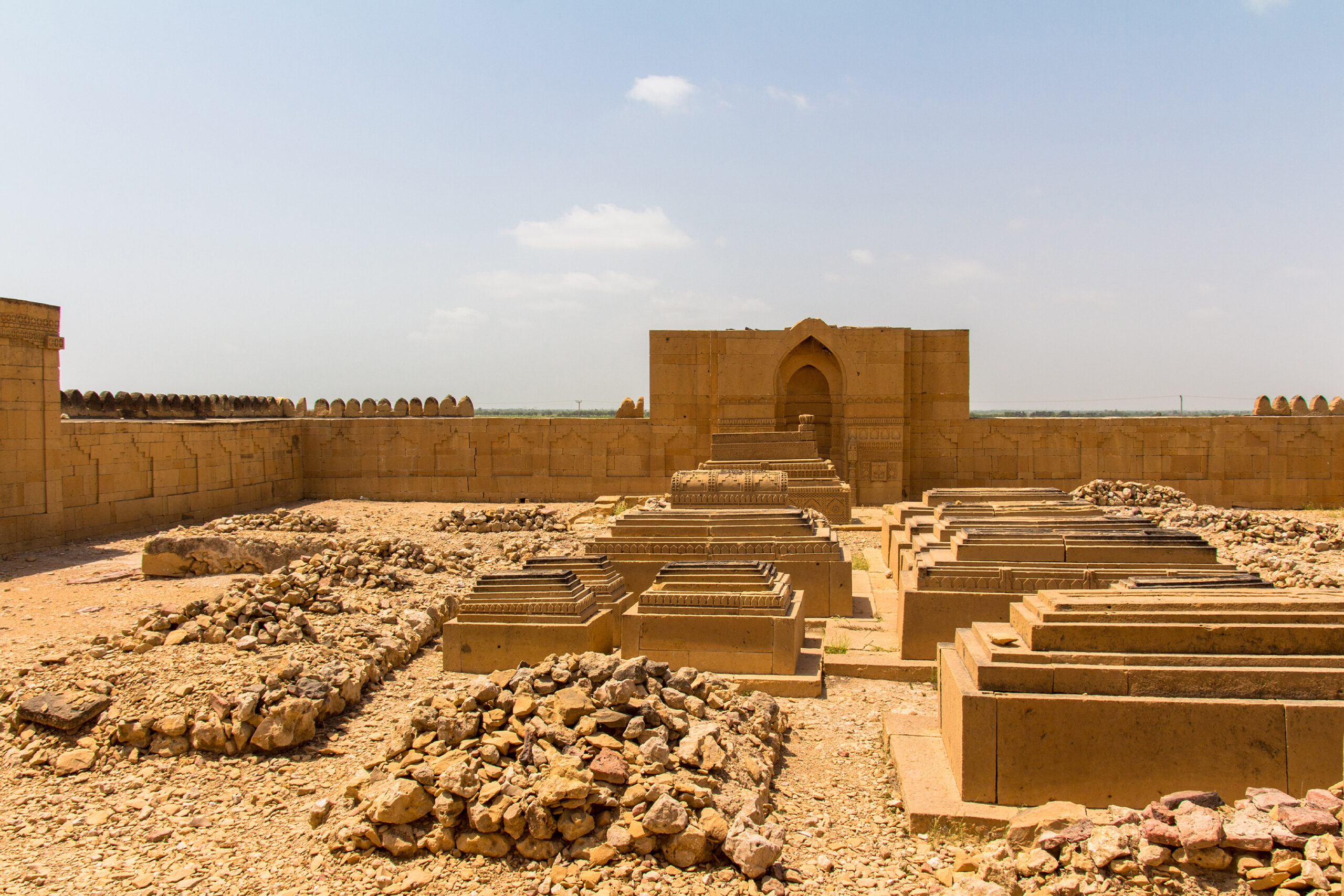 Photograph of the inside view of the tomb of Mubarak Khan at Makli Necropolis