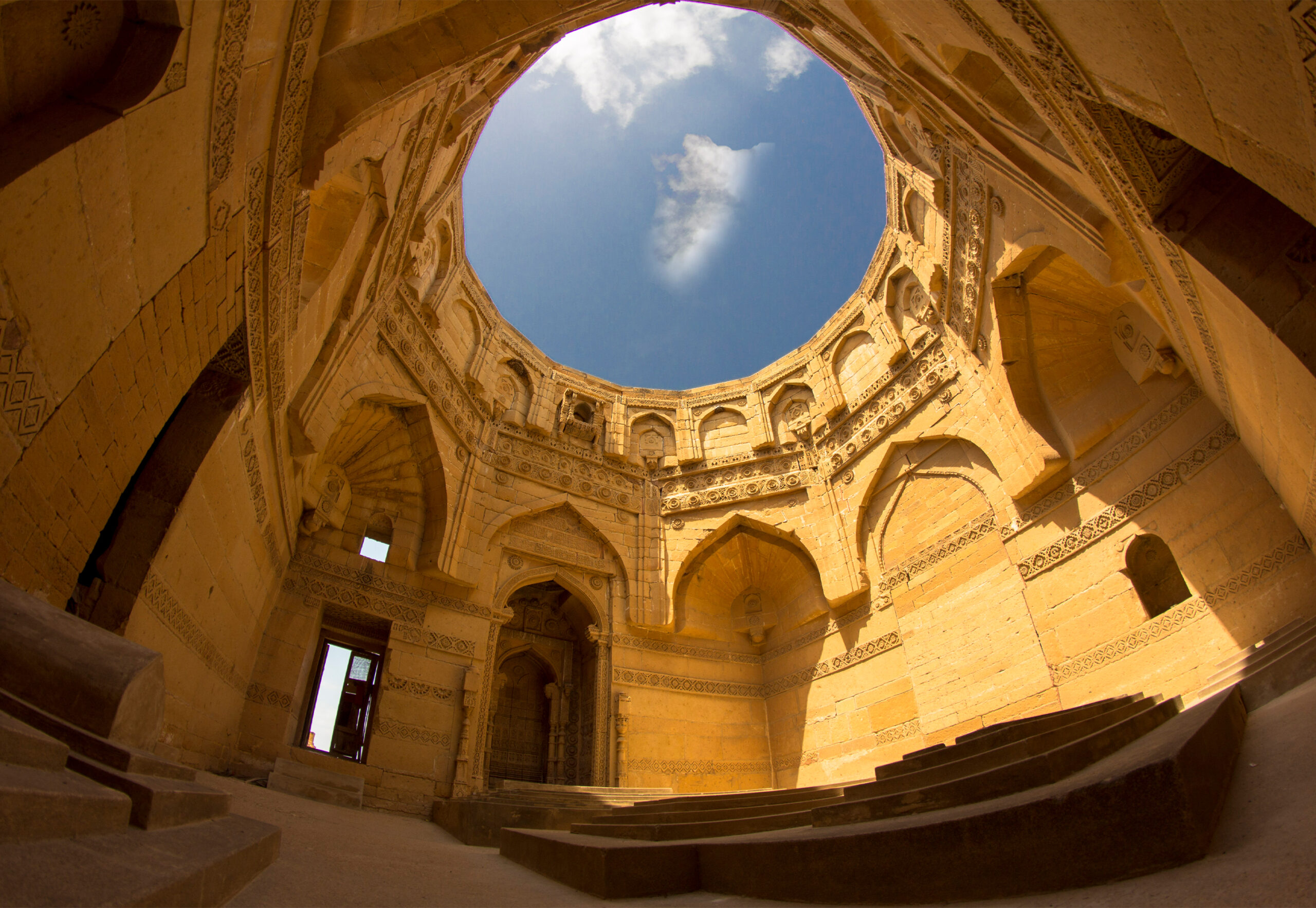 Photograph of the inside view of the tomb of Nizamuddin II at Makli Necropolis